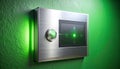 Futuristic Smart Home Control Panel with Green Light Royalty Free Stock Photo