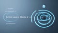 Futuristic Smart Home Security Interface with Glowing Rings Royalty Free Stock Photo