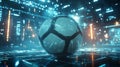 Futuristic Soccer Ball Technology Advanced soccer ball design AIpowered innovative software digital future of sports high