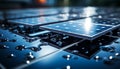 Futuristic solar panel powers clean industry, conserving nature electricity generated by AI Royalty Free Stock Photo