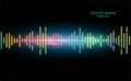 Futuristic Sound Wave Background with Colorful Line Royalty Free Stock Photo