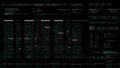 Futuristic Source Code Digital Data Telemetry Display