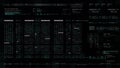 Futuristic Source Code Digital Data Telemetry Display