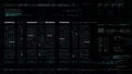 Futuristic Source Code Digital Data Telemetry Display