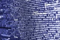 Futuristic source code digital data telemetry motion graphic display screen with user interface display for digital background Royalty Free Stock Photo