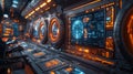 Futuristic Space Control Room Interface â Generative AI