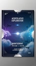 Futuristic Space Exploration Event Poster Template Royalty Free Stock Photo