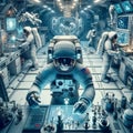 Futuristic Space Exploration: Inside the Space Station