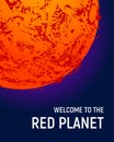 Futuristic Space Planet Poster Background, Mars Exploration Concept Banner