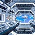 1401 Futuristic Space Station: A futuristic and sci-fi-inspired background featuring a space station with futuristic architectur