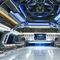 1401 Futuristic Space Station: A futuristic and sci-fi-inspired background featuring a space station with futuristic architectur