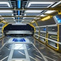 1401 Futuristic Space Station: A futuristic and sci-fi-inspired background featuring a space station with futuristic architectur