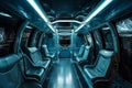 Futuristic space subway car leather seats. Generate Ai Royalty Free Stock Photo