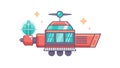 Futuristic Spacecraft: Advanced Propulsion System, vector design Generative AI Royalty Free Stock Photo