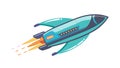 Futuristic Spaceship Blasting Off: Rocket Icon, vector design Generative AI Royalty Free Stock Photo
