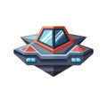 Futuristic Spaceship Graphic Icon Isolated on White Background for Creative Projects Royalty Free Stock Photo