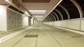 Futuristic spaceship interior corridor Royalty Free Stock Photo