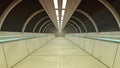 Futuristic spaceship interior corridor Royalty Free Stock Photo