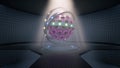 Futuristic sphere reactor 3d game science scene generator energy 3d
