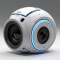 Futuristic Spherical AI Robot Camera Royalty Free Stock Photo