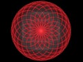 Futuristic spirograph pattern sphere abstract fractal