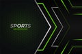 Futuristic Sports Background Dark and Green Glow in The Dark Modern Style