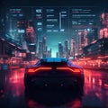 Futuristic Sports Car Infographics Template