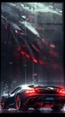 Futuristic Sports Car Infographics Vertical Template