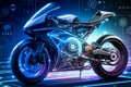 futuristic sports motorbike prototype