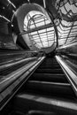 Futuristic stairs of Warsaw Subway system Royalty Free Stock Photo