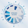 Futuristic Streaming Soon Loading Interface Royalty Free Stock Photo