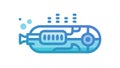 Futuristic Submarine, Underwater Exploration and Technology, vector design Generative AI Royalty Free Stock Photo