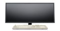 Futuristic super wide flat screen LCD monitor Royalty Free Stock Photo