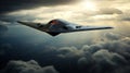 Futuristic supersonic invisible jet bomber