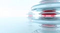 Futuristic Symmetrical Design with Reflective Tech Elements in Soft Light