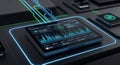 Futuristic Digital Data Analytics on Tablet with Connected Network Royalty Free Stock Photo