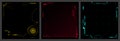 Futuristic tech backgrounds. Abstract cyber backdrop, sci fi digital interface square, high technology UI with geometric