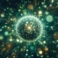 Futuristic Tech Bokeh: Abstract Digital Universe