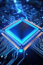 Futuristic Tech Design with Complex Microchip Layout and Advanced System Architecture Innovations Royalty Free Stock Photo