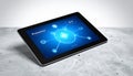 Futuristic Tech Interface on a Digital Tablet Royalty Free Stock Photo