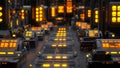 Futuristic tech lab with quantum computing chips that have luminous elements