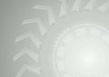 Futuristic tech vector gear with arrows design Royalty Free Stock Photo
