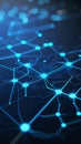 Futuristic Abstract Design with Dark Blue Hexagonal Background