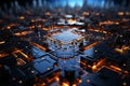 Futuristic Technological Lines and Circuit Patterns a High-Tech Abstract Background, generative AI Royalty Free Stock Photo