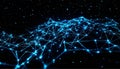 Futuristic Technology Background with Connected Data Points Blue interconnected lines and nodes form a digital network Royalty Free Stock Photo