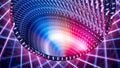 Futuristic technology with colorful retro light beams abstract background Royalty Free Stock Photo