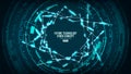 Futuristic Technology Connection Structure. Vector Abstract Background. Future Cyber Concept. Hi Speed Digital Design Royalty Free Stock Photo