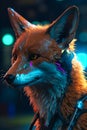 Futuristic technology of cyberpunk fox Royalty Free Stock Photo