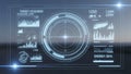 Futuristic Technology Interface with Data Analytics Royalty Free Stock Photo