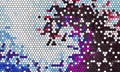Futuristic technology internet hexagon pattern wallpaper. connected colors hexagonal honeycomb mosaic image.